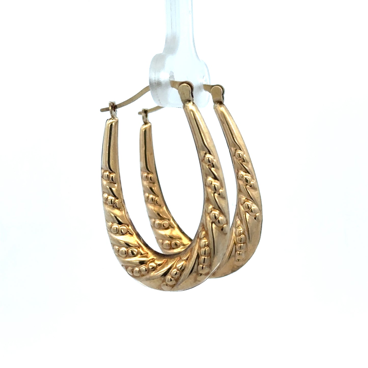 9ct yellow gold hoop earrings 1.7g (sh27506b)