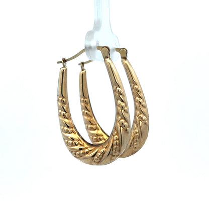 9ct yellow gold hoop earrings 1.7g (sh27506b)