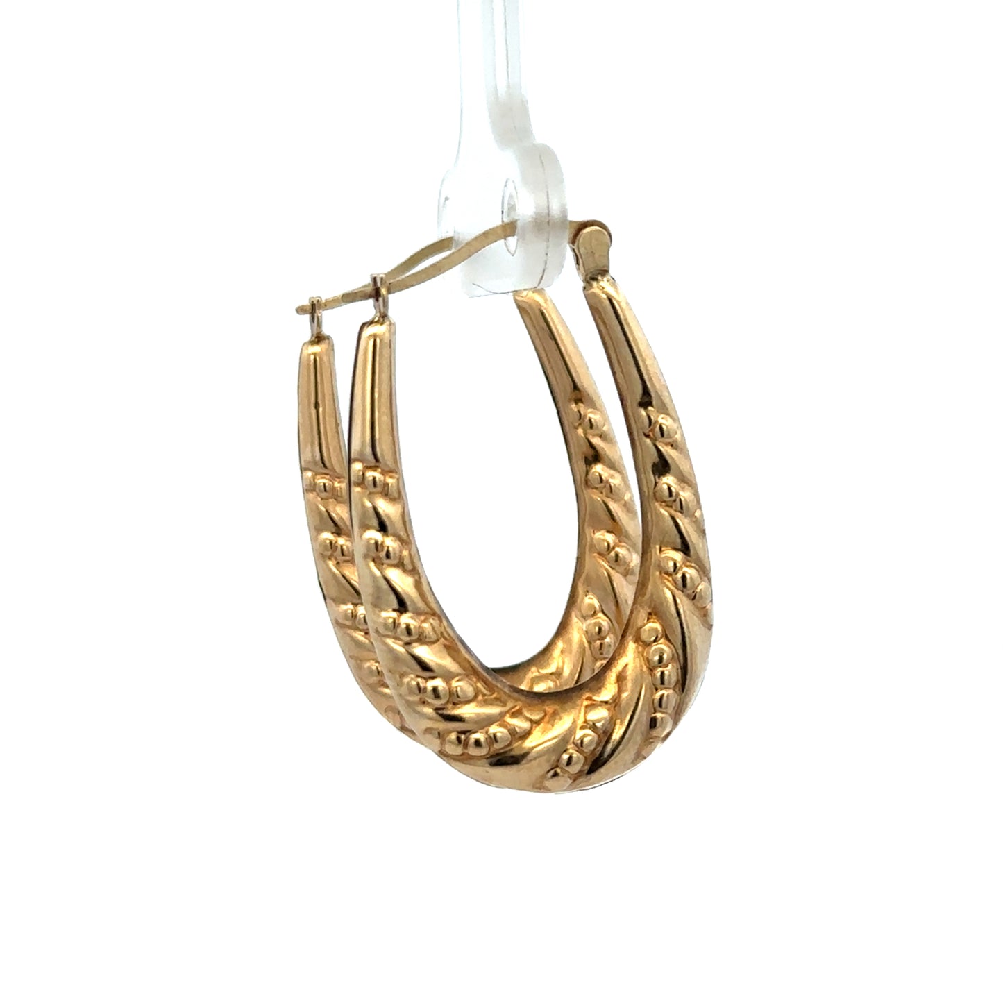 9ct yellow gold hoop earrings 1.7g (sh27506b)