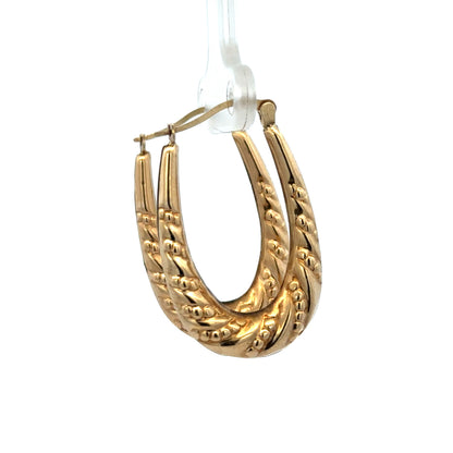 9ct yellow gold hoop earrings 1.7g (sh27506b)