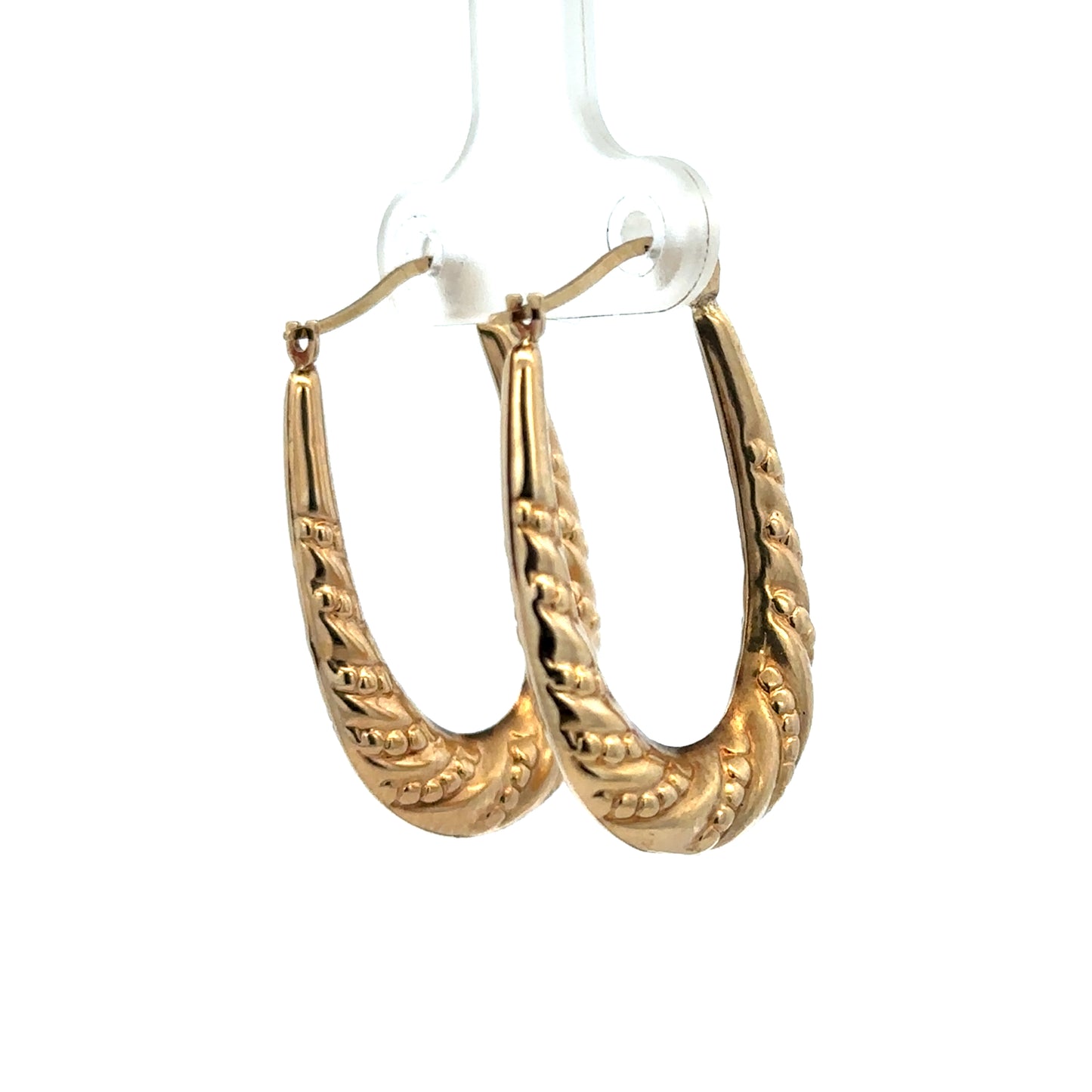 9ct yellow gold hoop earrings 1.7g (sh27506b)