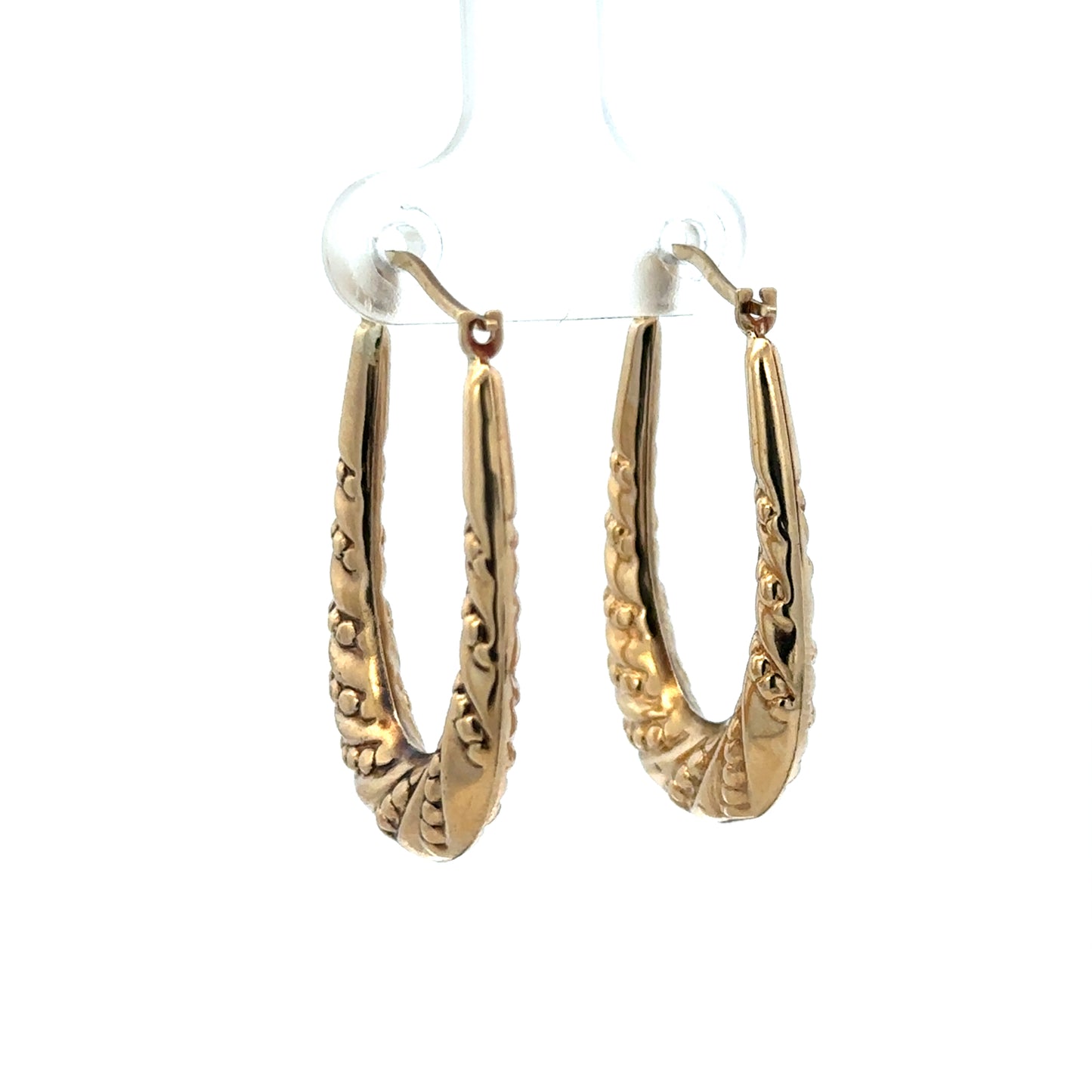9ct yellow gold hoop earrings 1.7g (sh27506b)