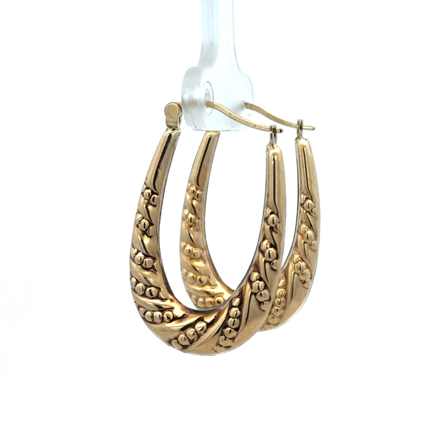9ct yellow gold hoop earrings 1.7g (sh27506b)