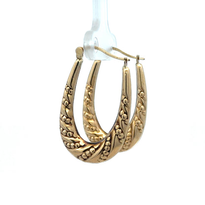 9ct yellow gold hoop earrings 1.7g (sh27506b)