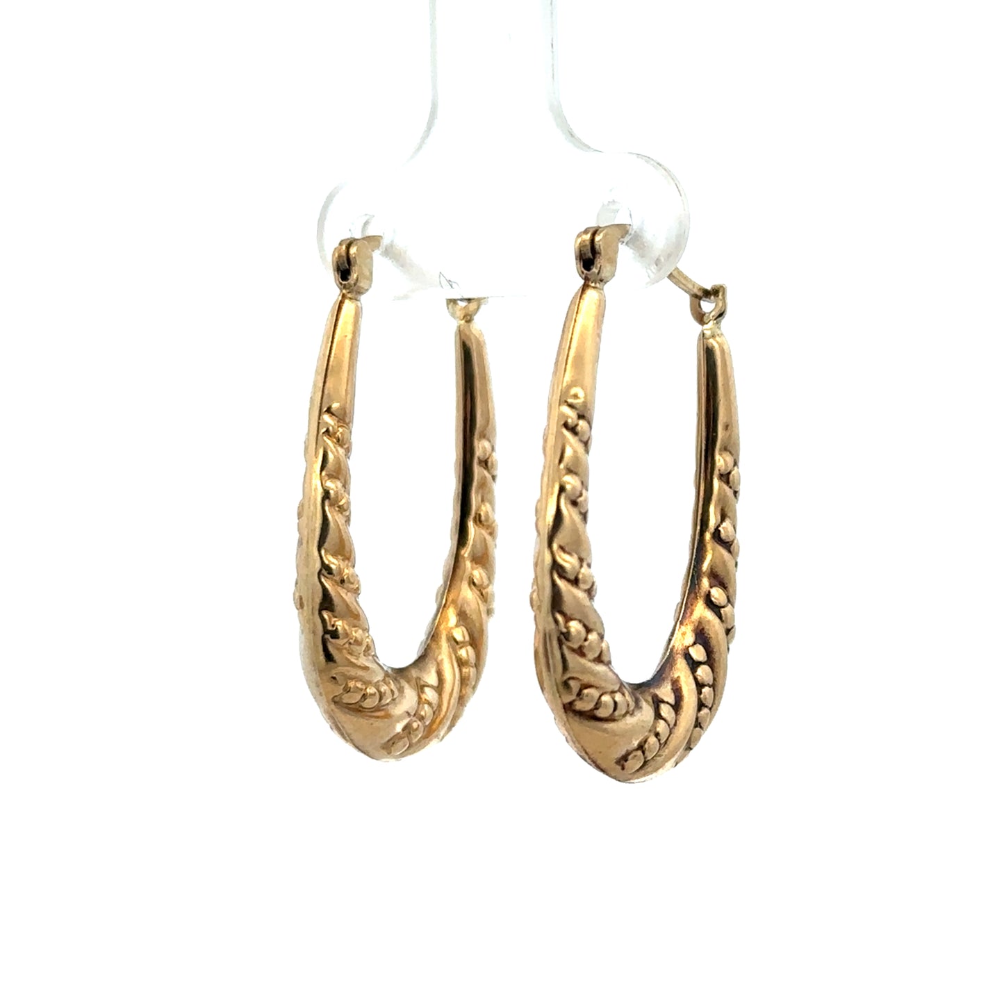 9ct yellow gold hoop earrings 1.7g (sh27506b)