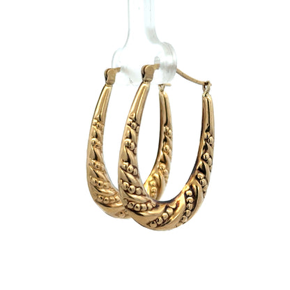9ct yellow gold hoop earrings 1.7g (sh27506b)