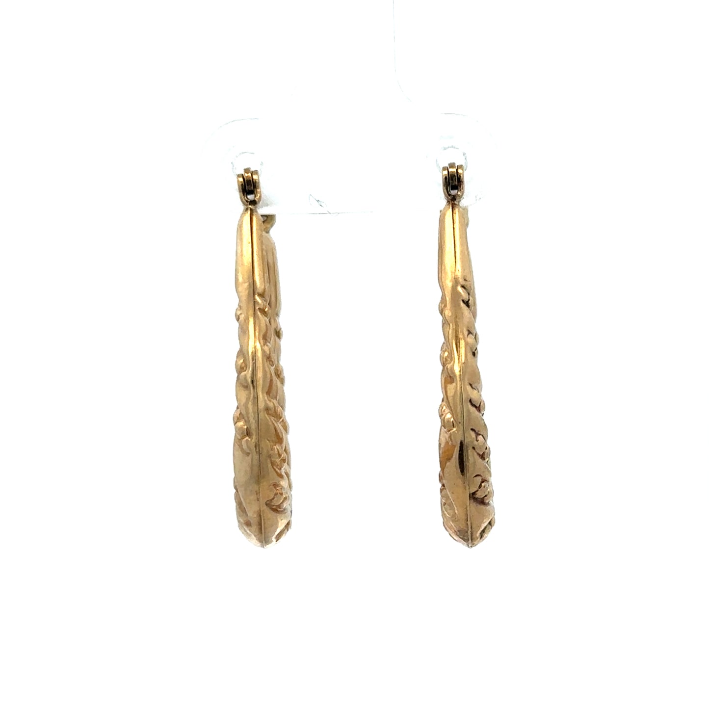 9ct yellow gold hoop earrings 1.7g (sh27506b)