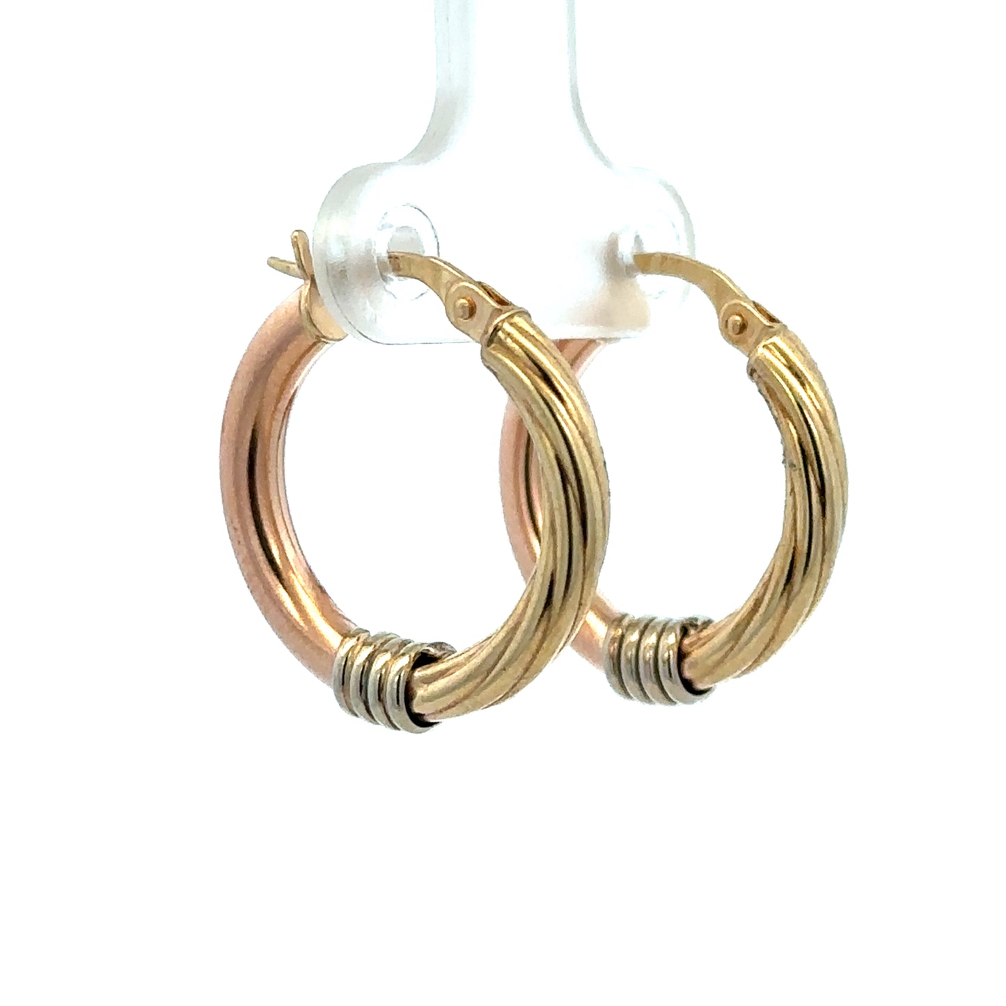 9ct gold hoop earrings 2.2g (sh27509b)
