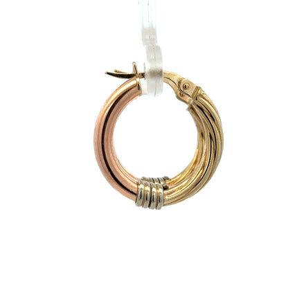9ct gold hoop earrings 2.2g (sh27509b)