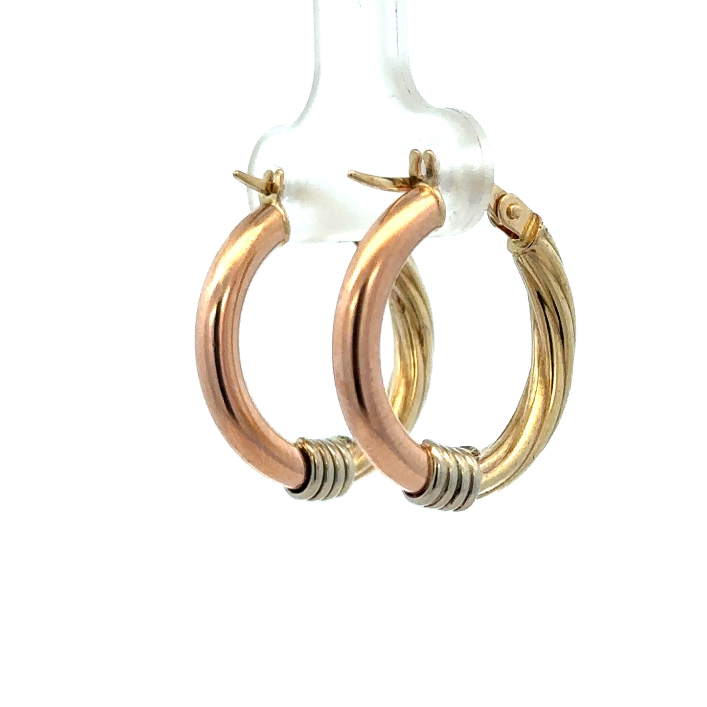 9ct gold hoop earrings 2.2g (sh27509b)