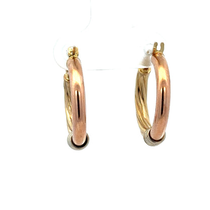 9ct gold hoop earrings 2.2g (sh27509b)