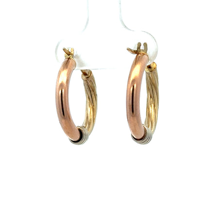 9ct gold hoop earrings 2.2g (sh27509b)