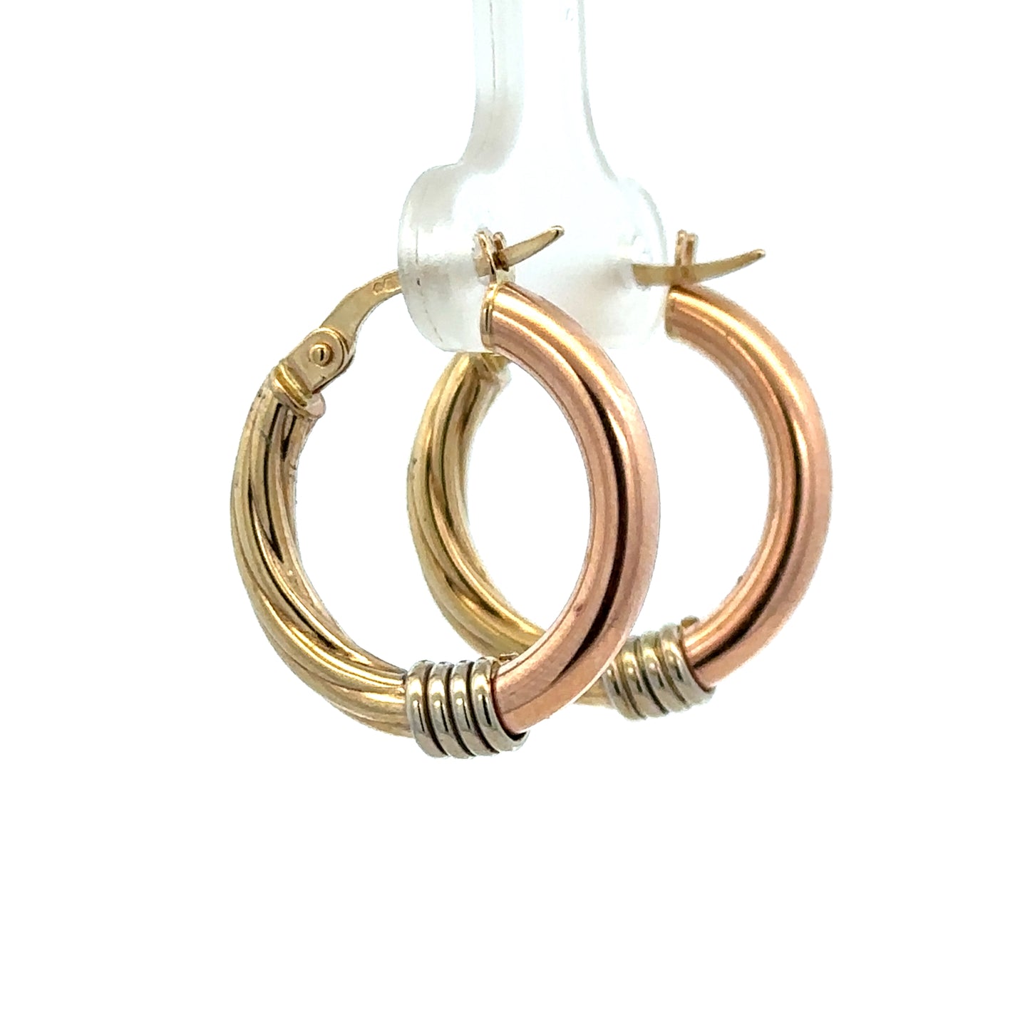 9ct gold hoop earrings 2.2g (sh27509b)