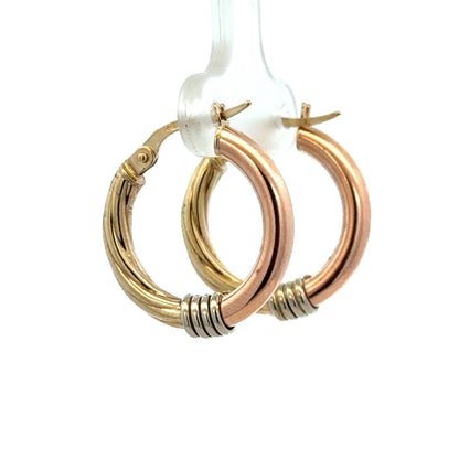 9ct gold hoop earrings 2.2g (sh27509b)