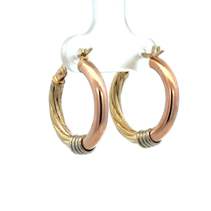 9ct gold hoop earrings 2.2g (sh27509b)