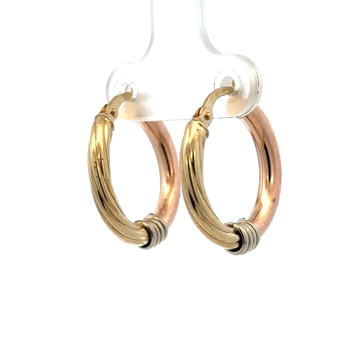 9ct gold hoop earrings 2.2g (sh27509b)