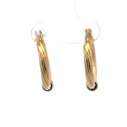 9ct gold hoop earrings 2.2g (sh27509b)