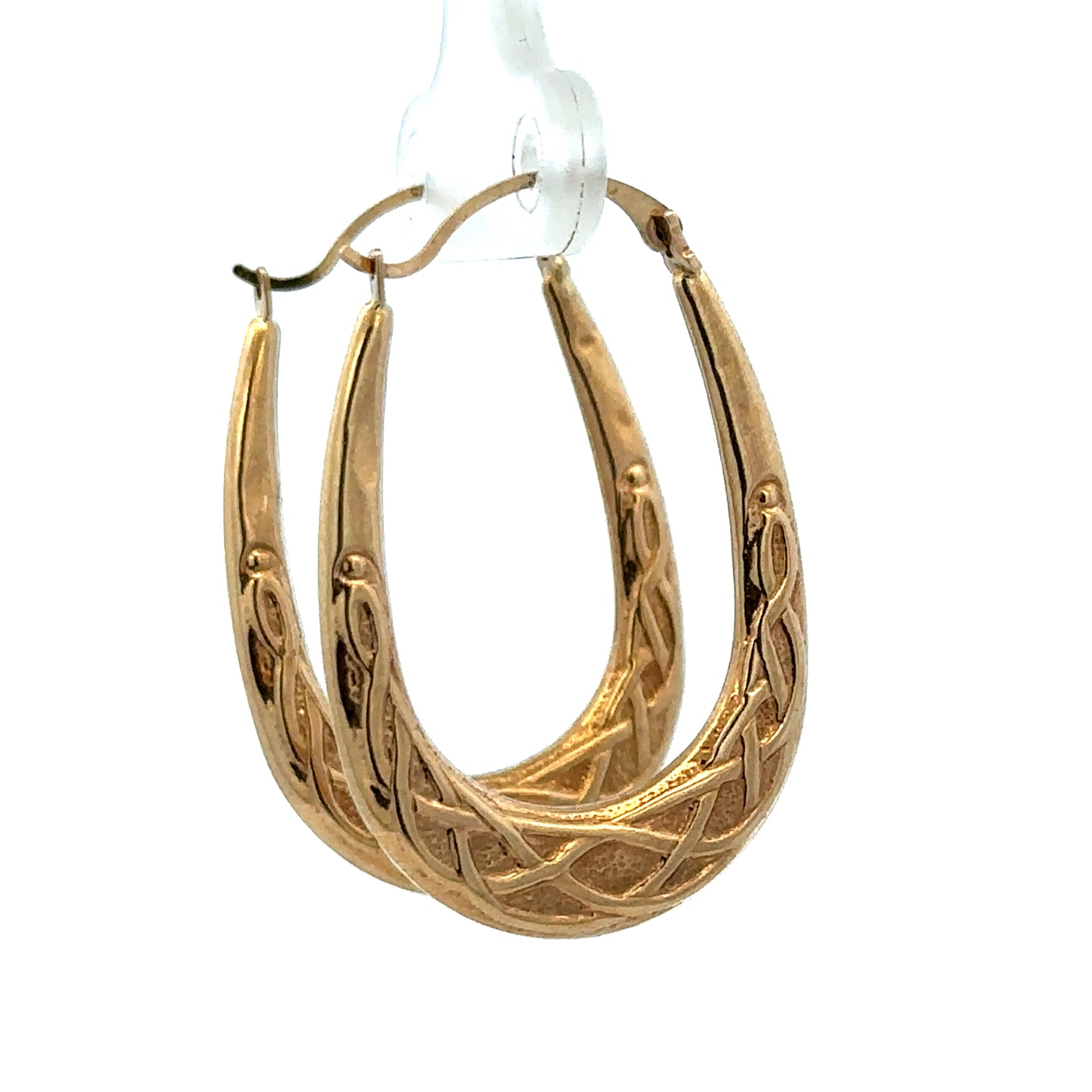 9ct yellow gold hoop earrings 1.3g (sh26919b)