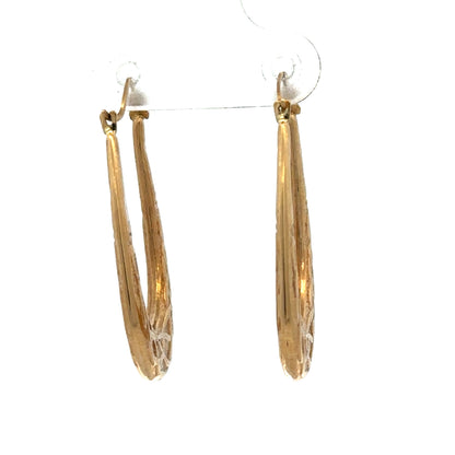 9ct yellow gold hoop earrings 1.3g (sh26919b)