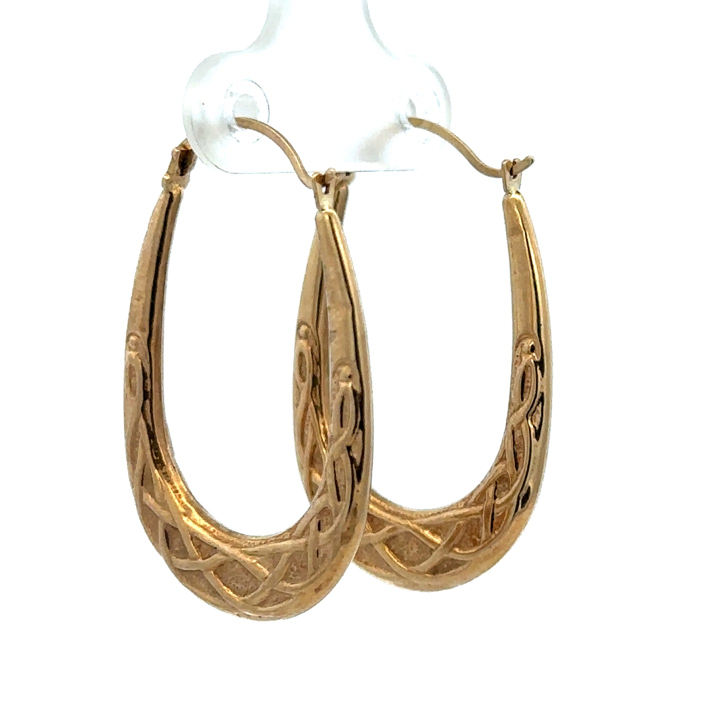 9ct yellow gold hoop earrings 1.3g (sh26919b)