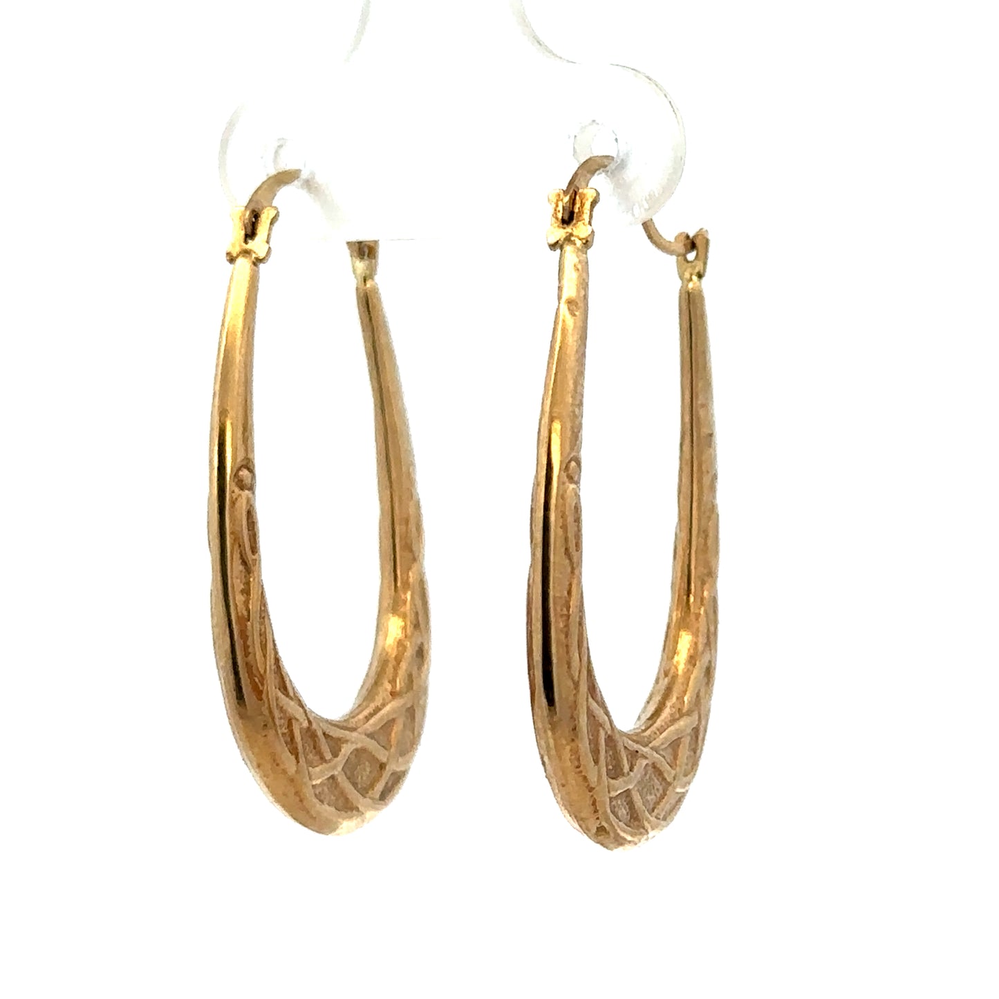 9ct yellow gold hoop earrings 1.3g (sh26919b)