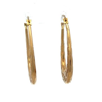 9ct yellow gold hoop earrings 1.3g (sh26919b)