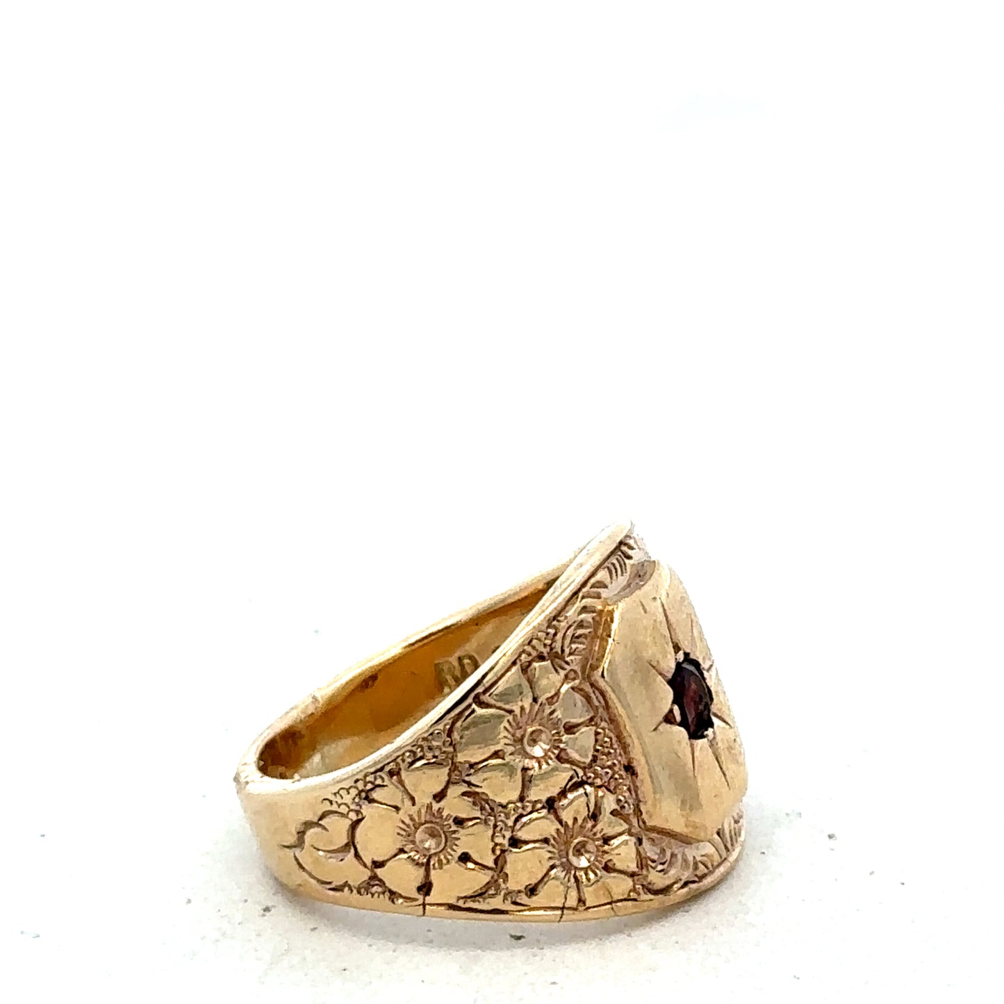 9ct yellow gold ring size L (sh27365b)