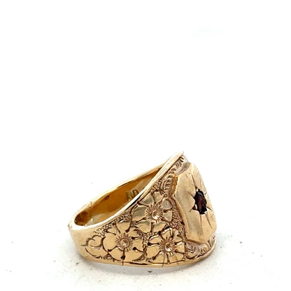 9ct yellow gold ring size L (sh27365b)