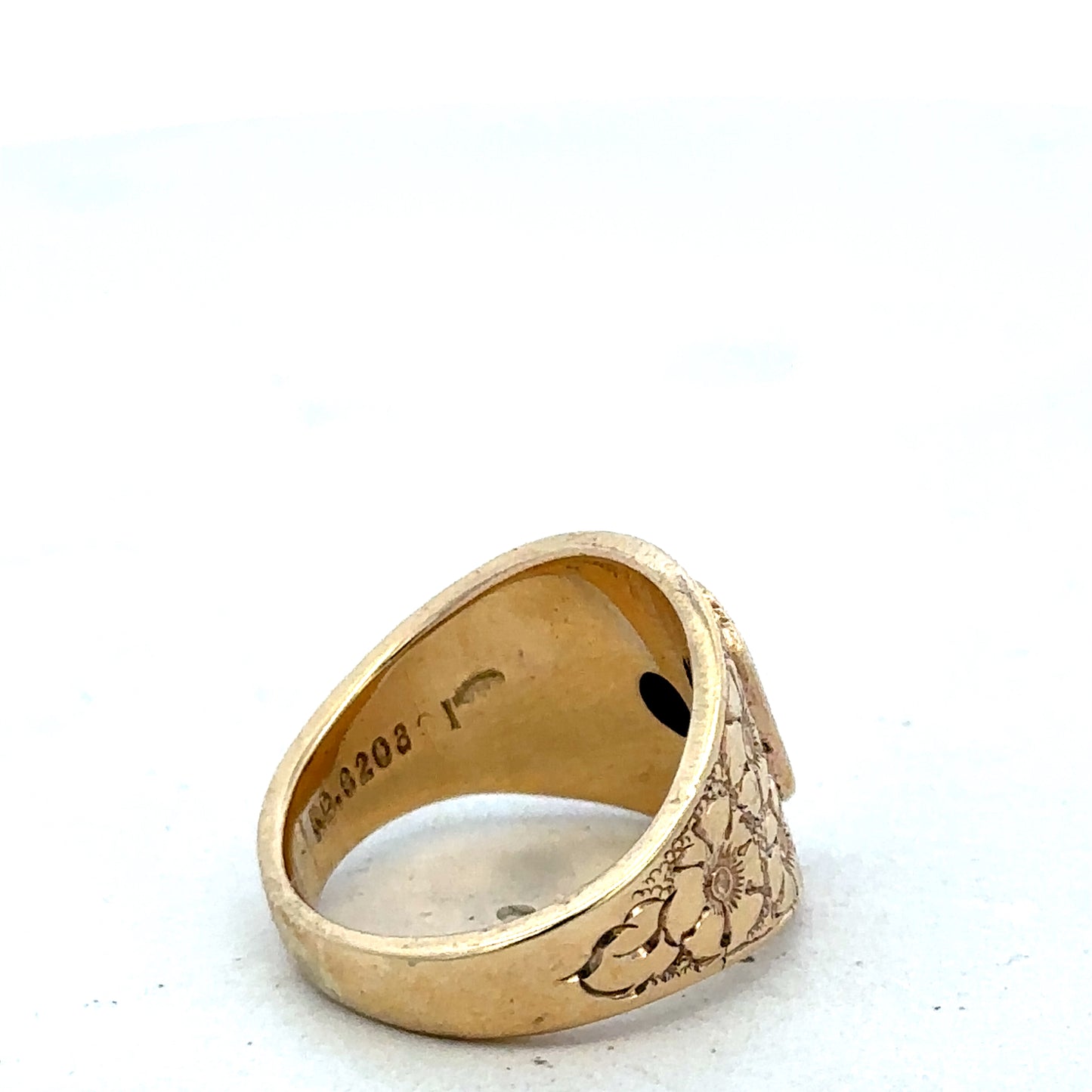9ct yellow gold ring size L (sh27365b)