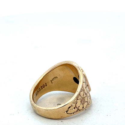 9ct yellow gold ring size L (sh27365b)