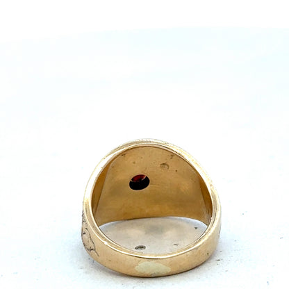 9ct yellow gold ring size L (sh27365b)