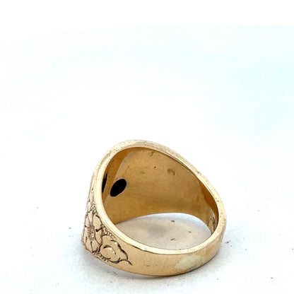 9ct yellow gold ring size L (sh27365b)