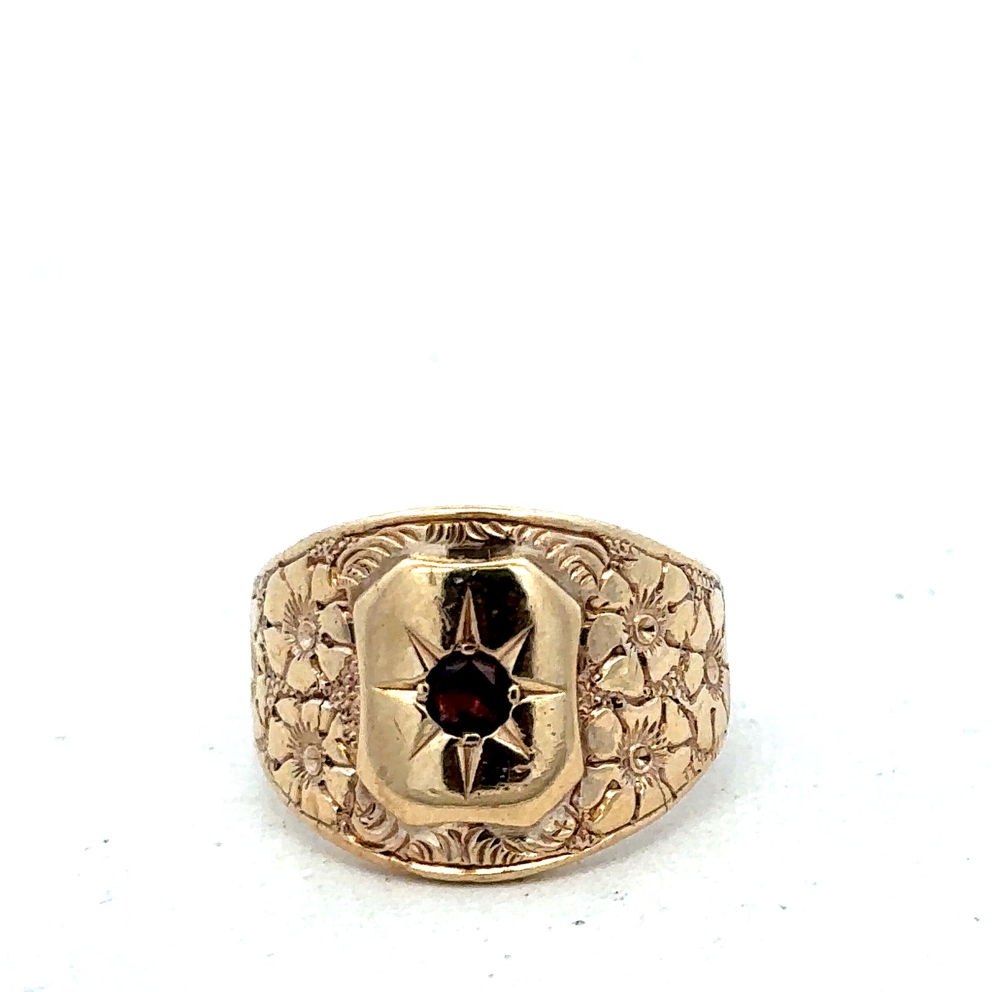9ct yellow gold ring size L (sh27365b)