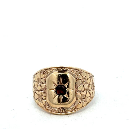 9ct yellow gold ring size L (sh27365b)