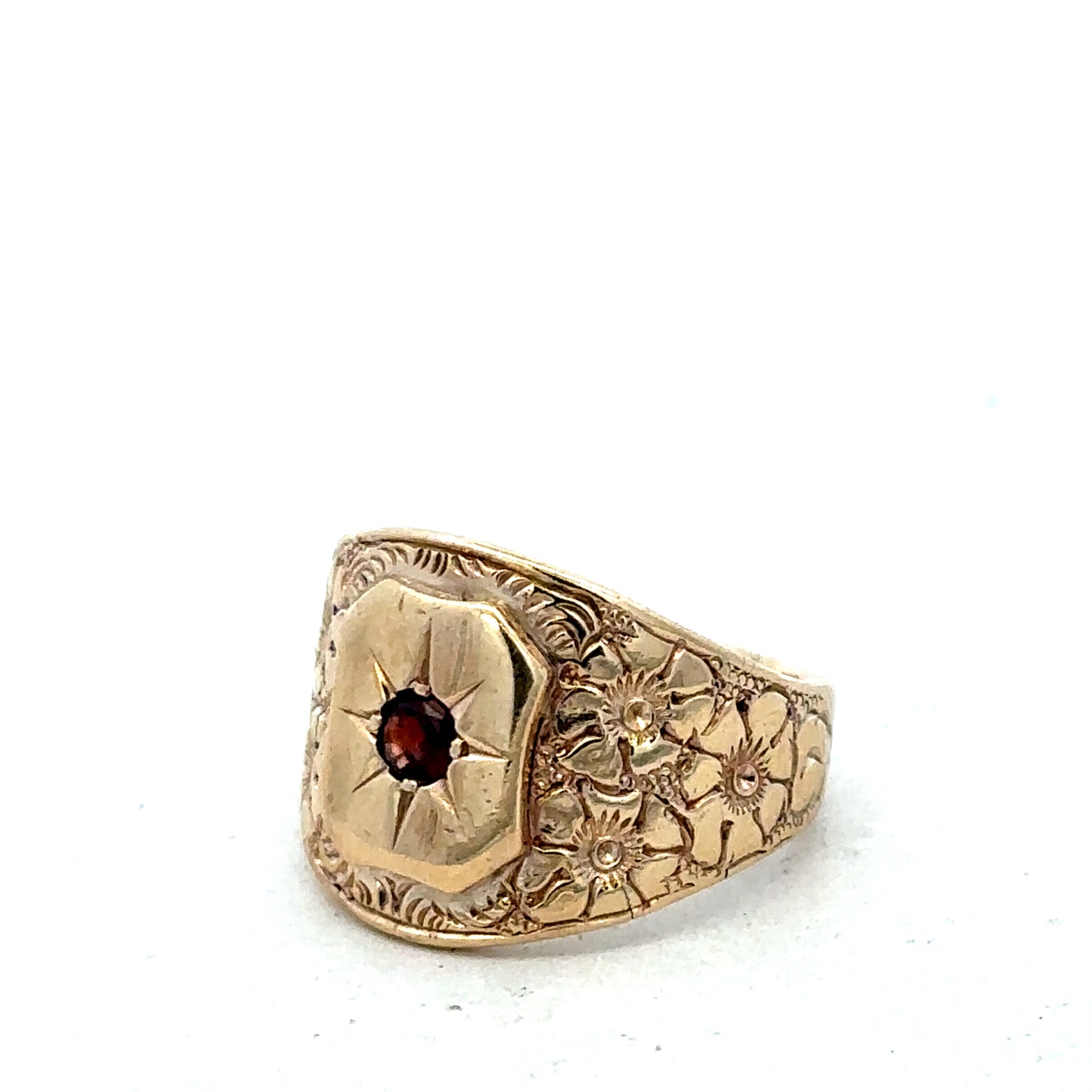 9ct yellow gold ring size L (sh27365b)