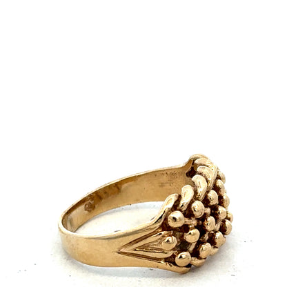 9ct yellow gold keeper ring size T1/2 (sh27360b)