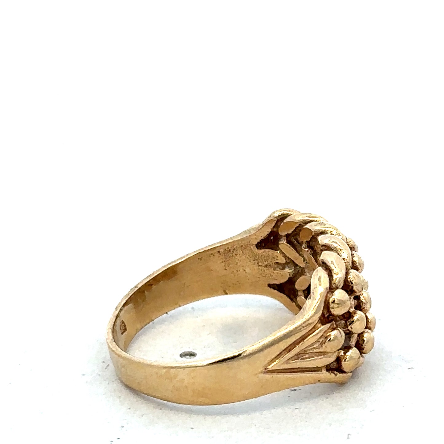 9ct yellow gold keeper ring size T1/2 (sh27360b)