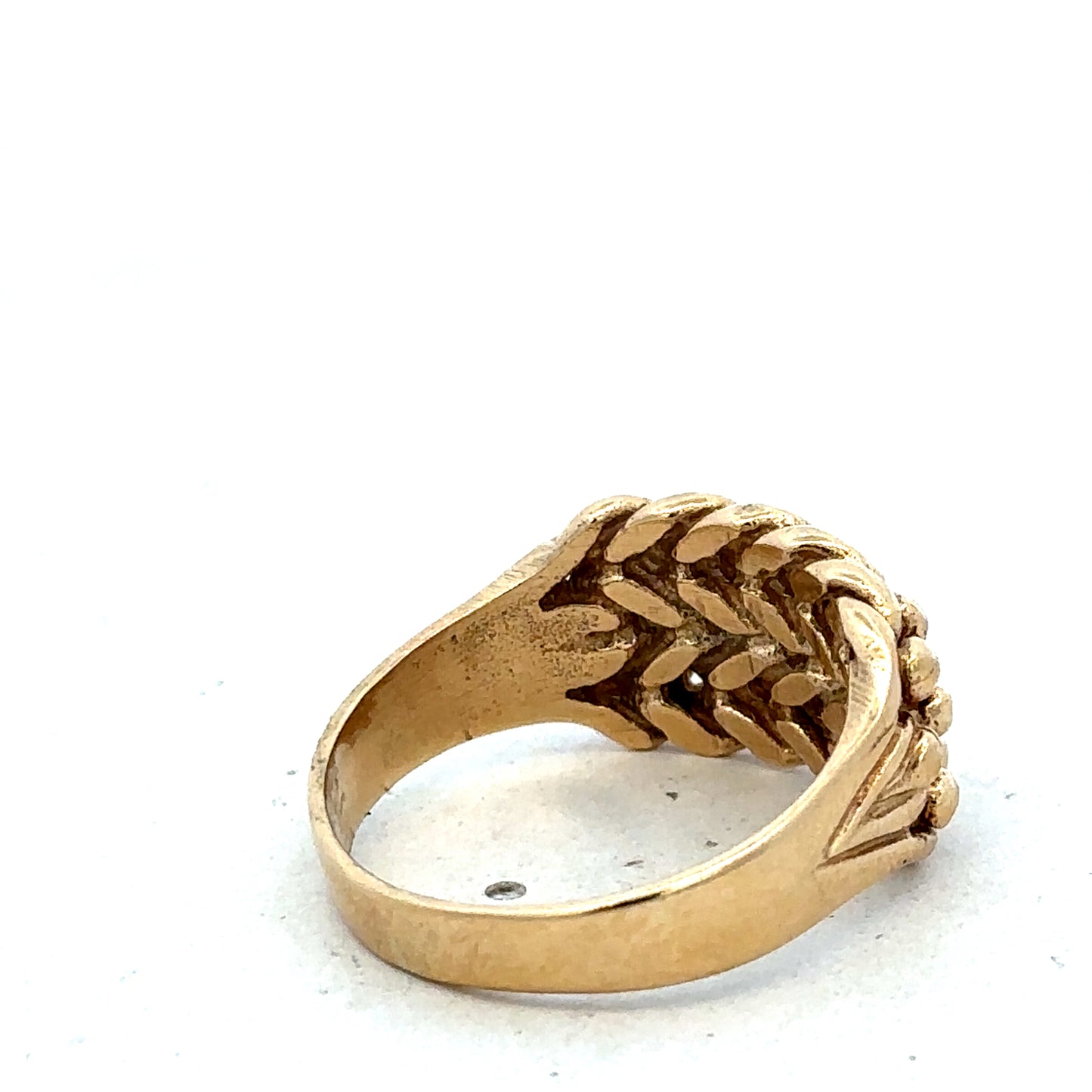 9ct yellow gold keeper ring size T1/2 (sh27360b)