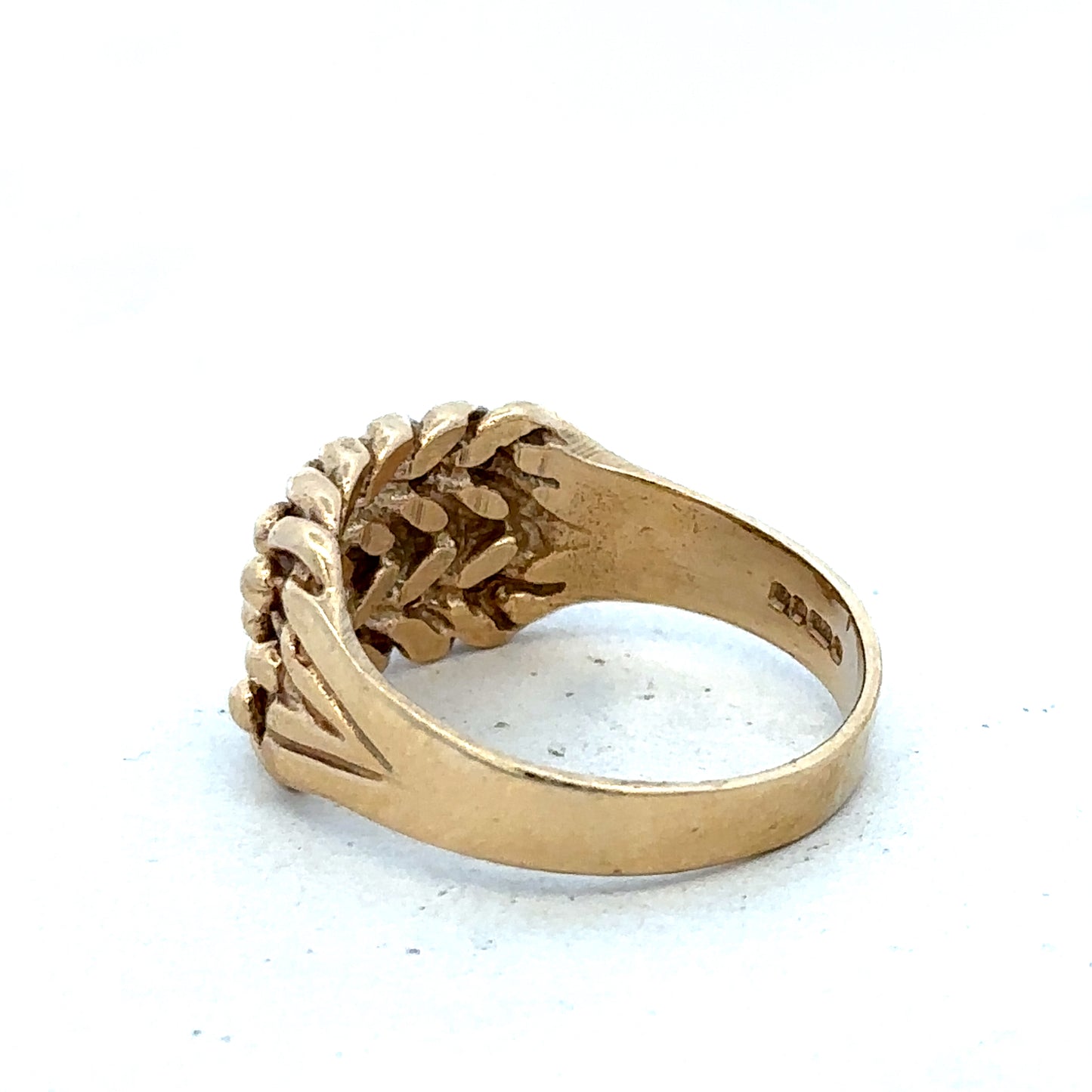 9ct yellow gold keeper ring size T1/2 (sh27360b)