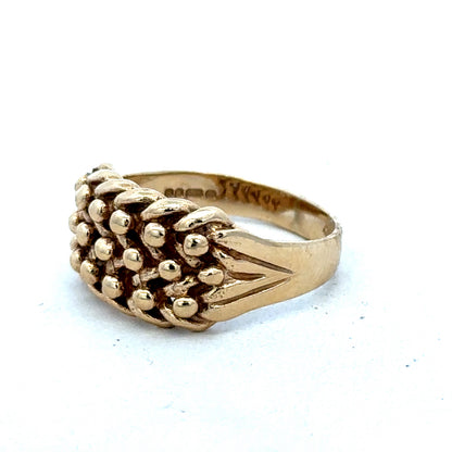 9ct yellow gold keeper ring size T1/2 (sh27360b)