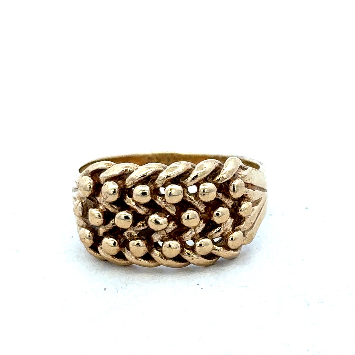 9ct yellow gold keeper ring size T1/2 (sh27360b)