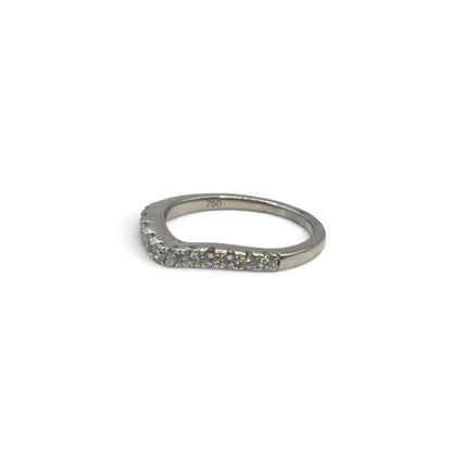 18ct white gold curved half eternity ring sh25176l