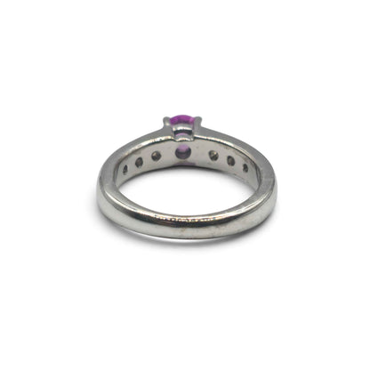 18ct white gold sapphire and diamond ring sh27247b