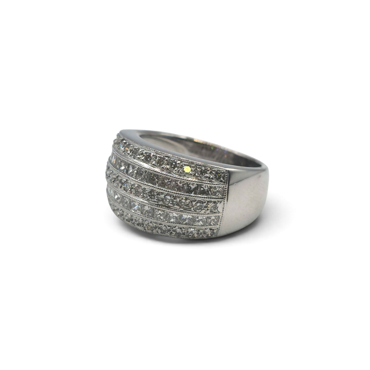 18ct white gold 5 row diamond ring  sh27245b