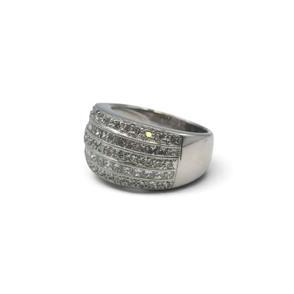 18ct white gold 5 row diamond ring  sh27245b