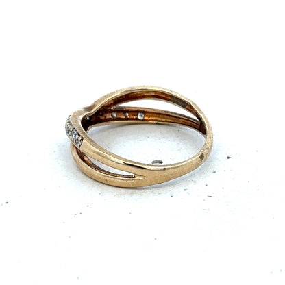 9ct yellow gold ring size N by Reeves and Sons, featuring a polished band and classic design, displayed on a neutral background