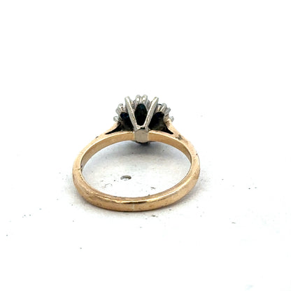 9ct yellow gold ring in size J by Reeves and Sons, featuring a smooth polished band.
