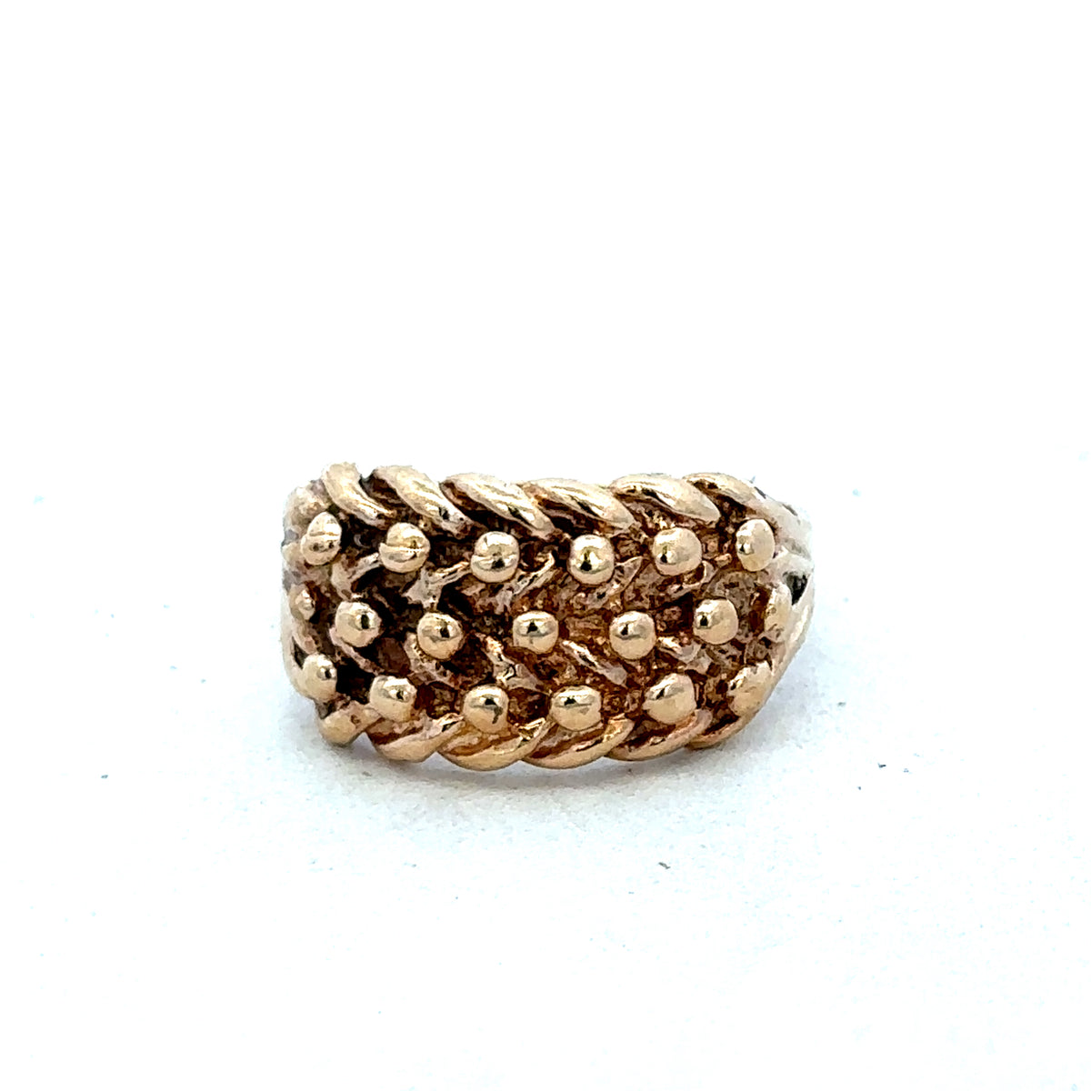 9ct yellow gold keeper ring size N1/2 (sh27366b)