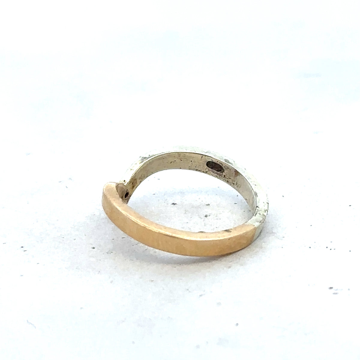 9ct yellow & white gold ring size M1/2 (sh27325b)