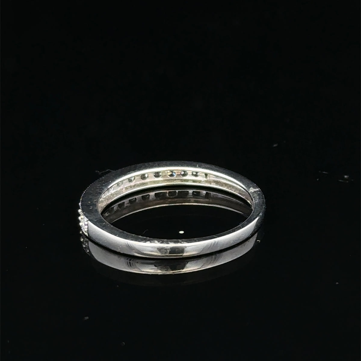 9ct white gold half eternity diamond ring sh27208b